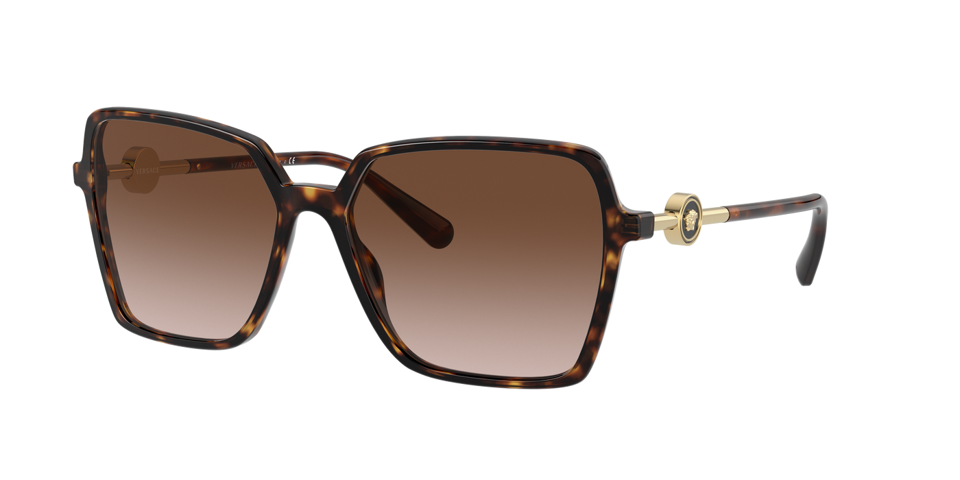 Anteojos de Sol Versace Solar VE4396 58, Brn Blk, Brn Grd