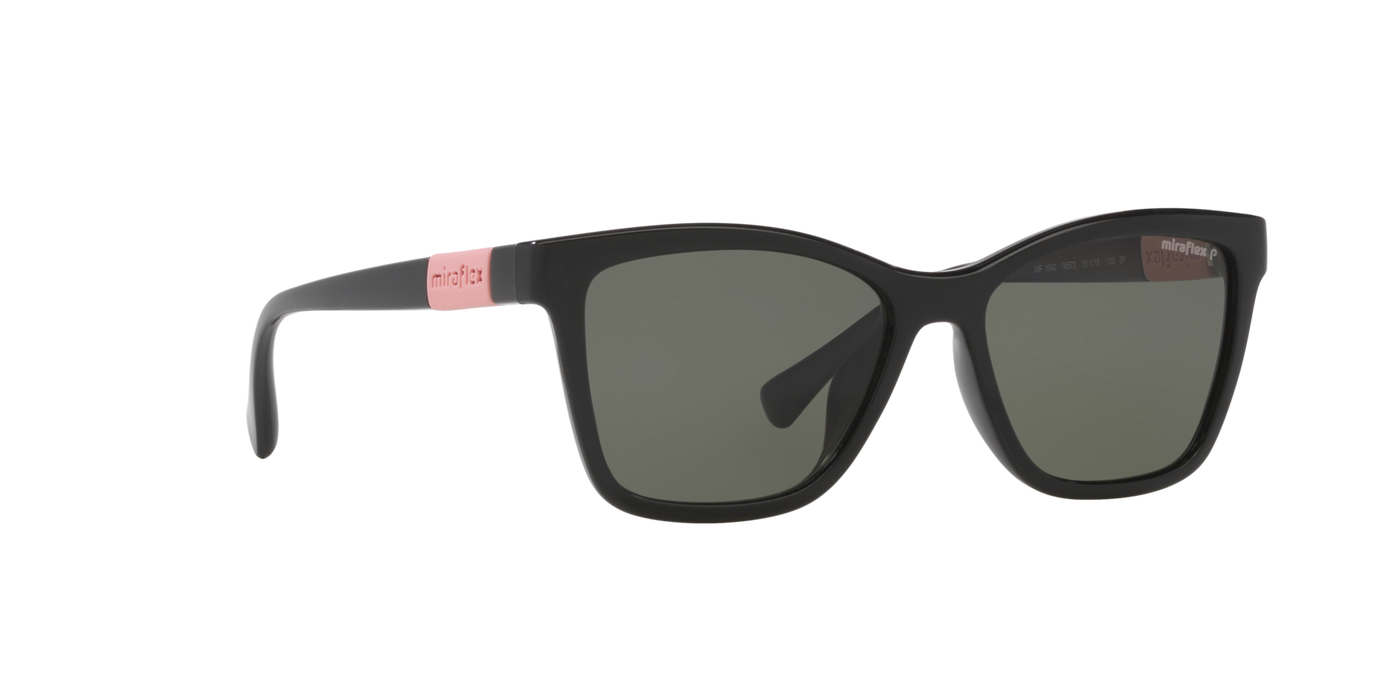 Anteojos de Sol Miraflex Kids MF1042 BLK SHN GRN Polarizado