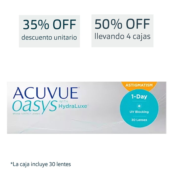 Lentes de contacto Acuvue Oasys 1 Day para astigmatismo
