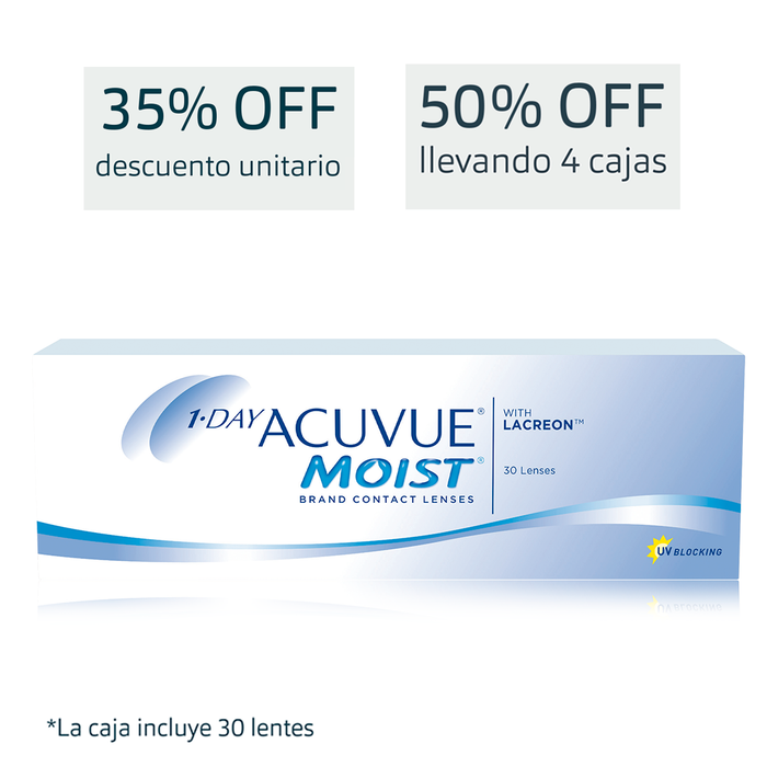 Lentes de contacto Acuvue Moist 1 Day