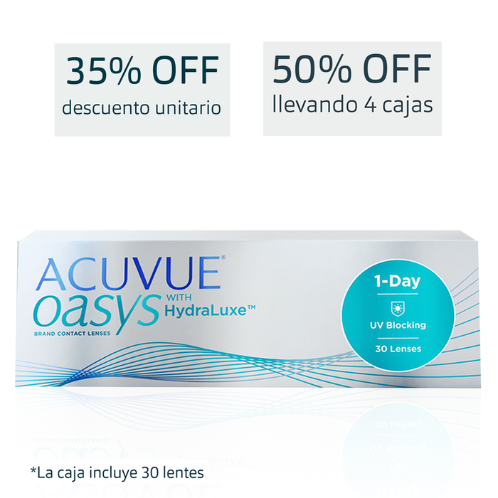 Lentes de contacto Acuvue Oasys 1 Day Hydraluxe