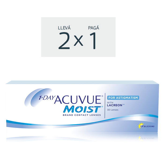Lentes de contacto Acuvue Moist 1 Day para astigmatismo