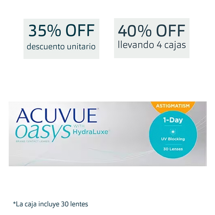 Lentes de contacto Acuvue Oasys 1 Day para astigmatismo