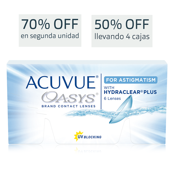 Lentes de contacto Acuvue Oasys para astigmatismo
