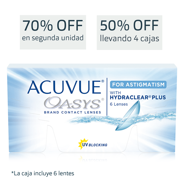 Lentes de contacto Acuvue Oasys para astigmatismo