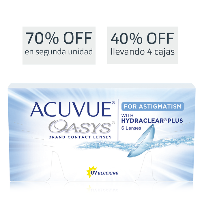 Lentes de contacto Acuvue Oasys para astigmatismo