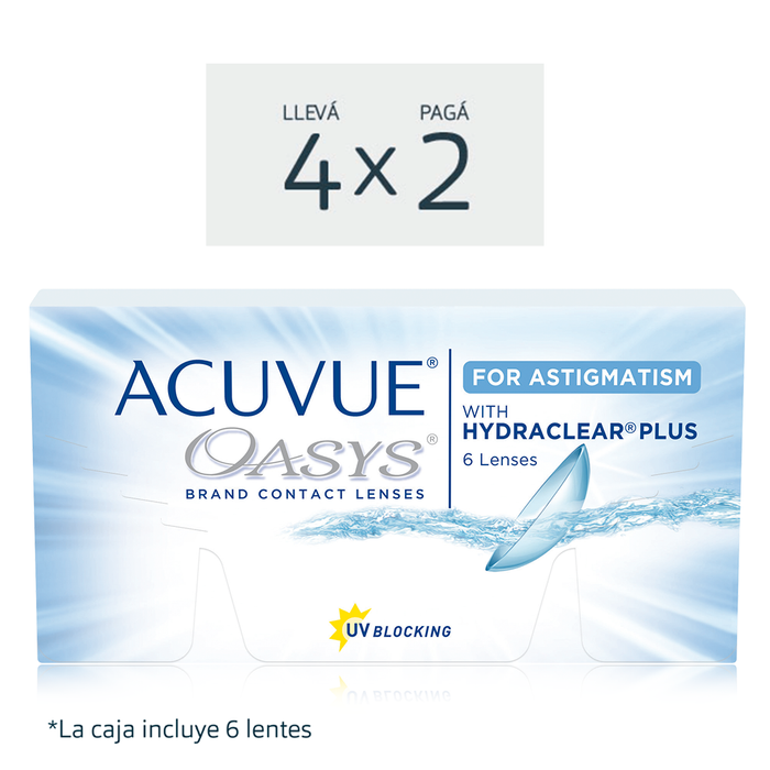 Lentes de contacto Acuvue Oasys para astigmatismo